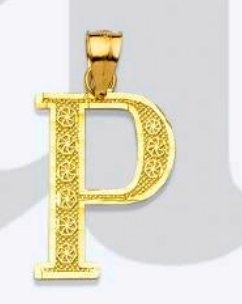 10K Gold Classic Initial Charm (med)