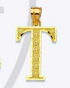 10K Gold Classic Initial Charm (med)