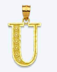 10K Gold Classic Initial Charm (med)