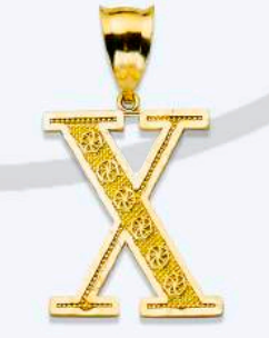 10K Gold Classic Initial Charm (med)