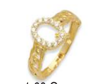 10K Gold Miami Cuban Initial Ring