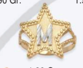 10K Gold Star Initial Ring