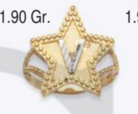 10K Gold Star Initial Ring