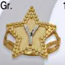 10K Gold Star Initial Ring