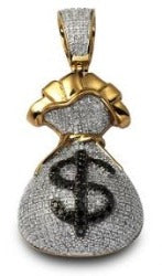 Natural Diamond Money Bag Pendant