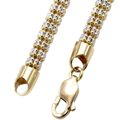 10K GOLD 2.5MM ICE CHAIN (two -tone)
