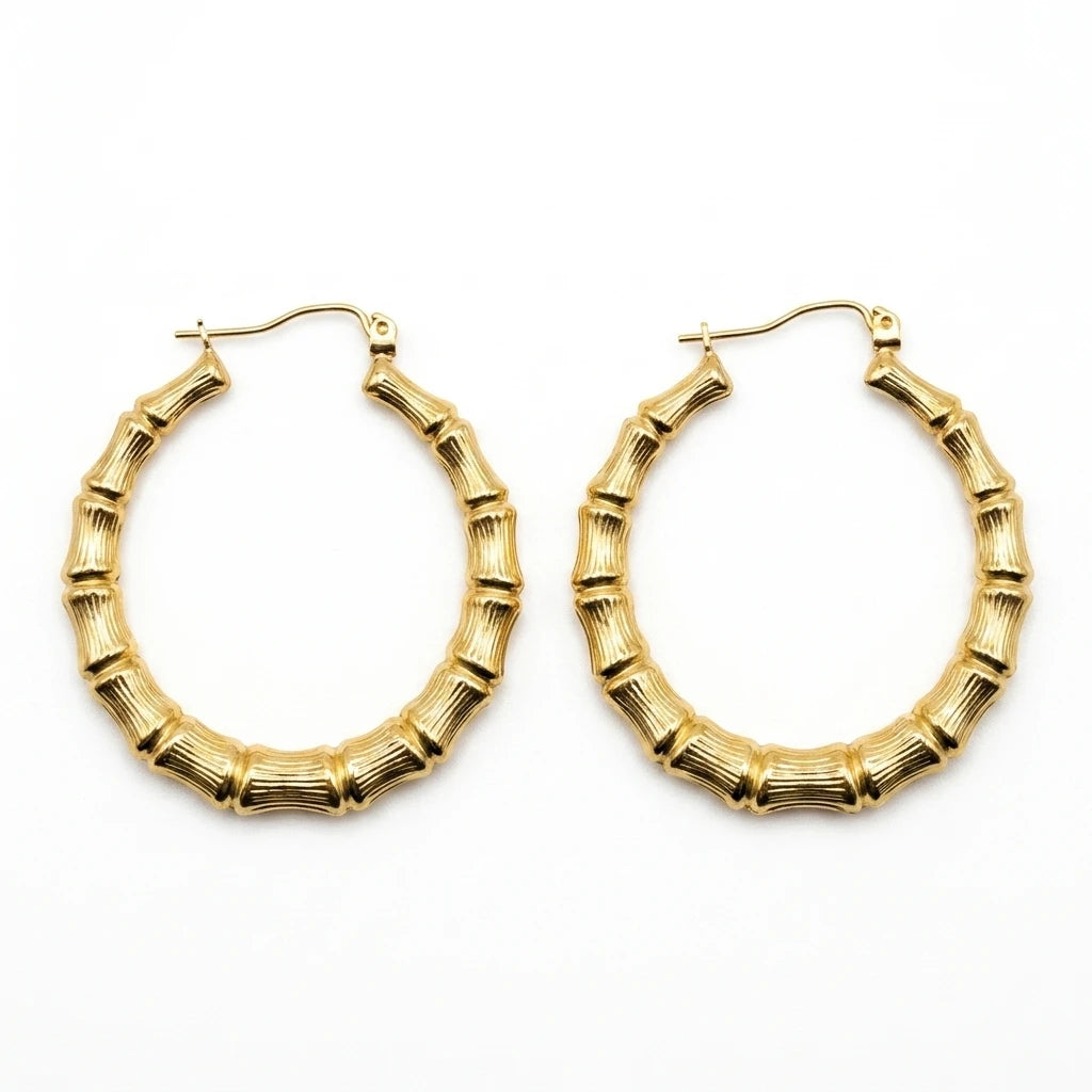 Hoop Earrings — Studio - Clean | Generated by Modelize