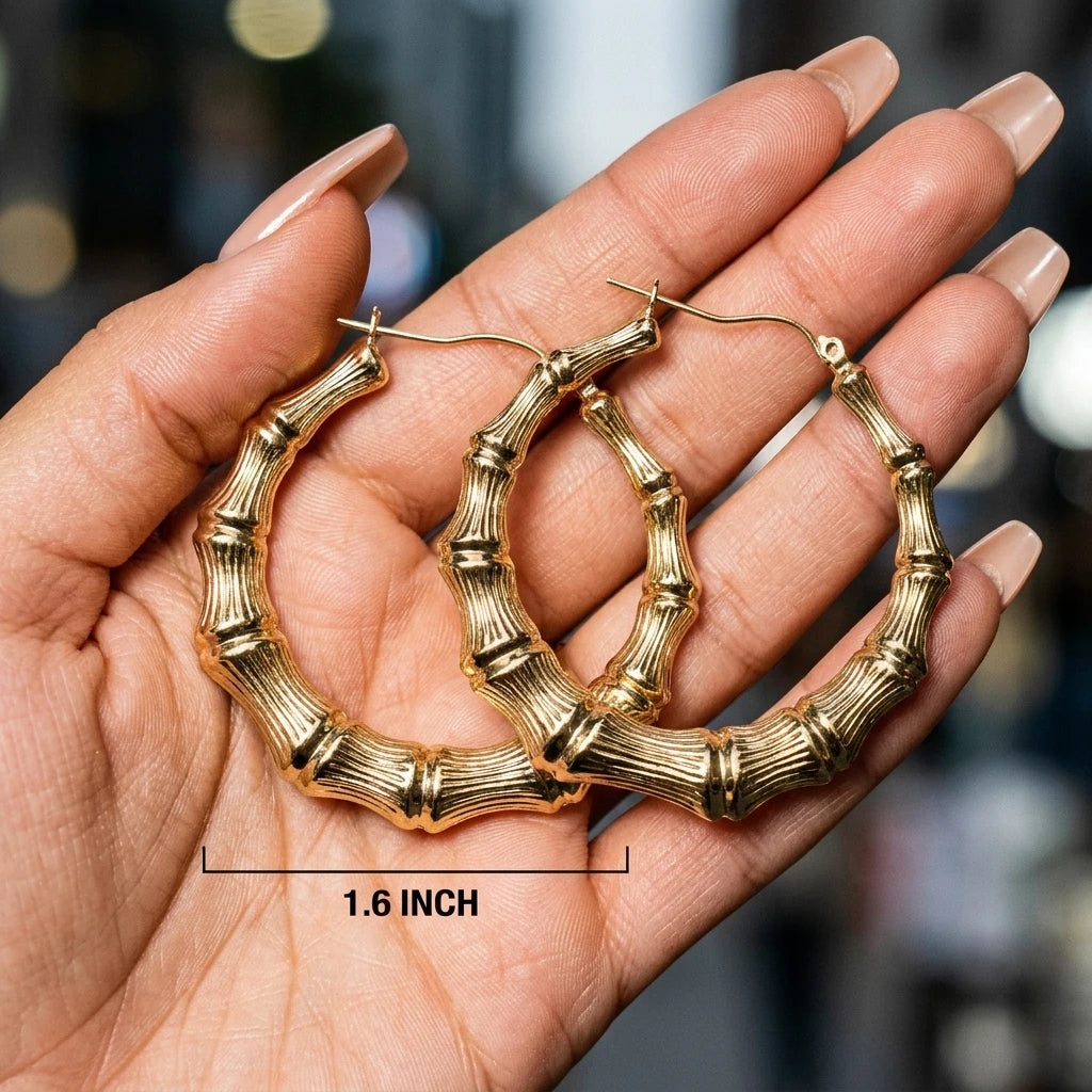 Hoop Earrings — On Model - Jewelry Hands Detail | Generated by Modelize