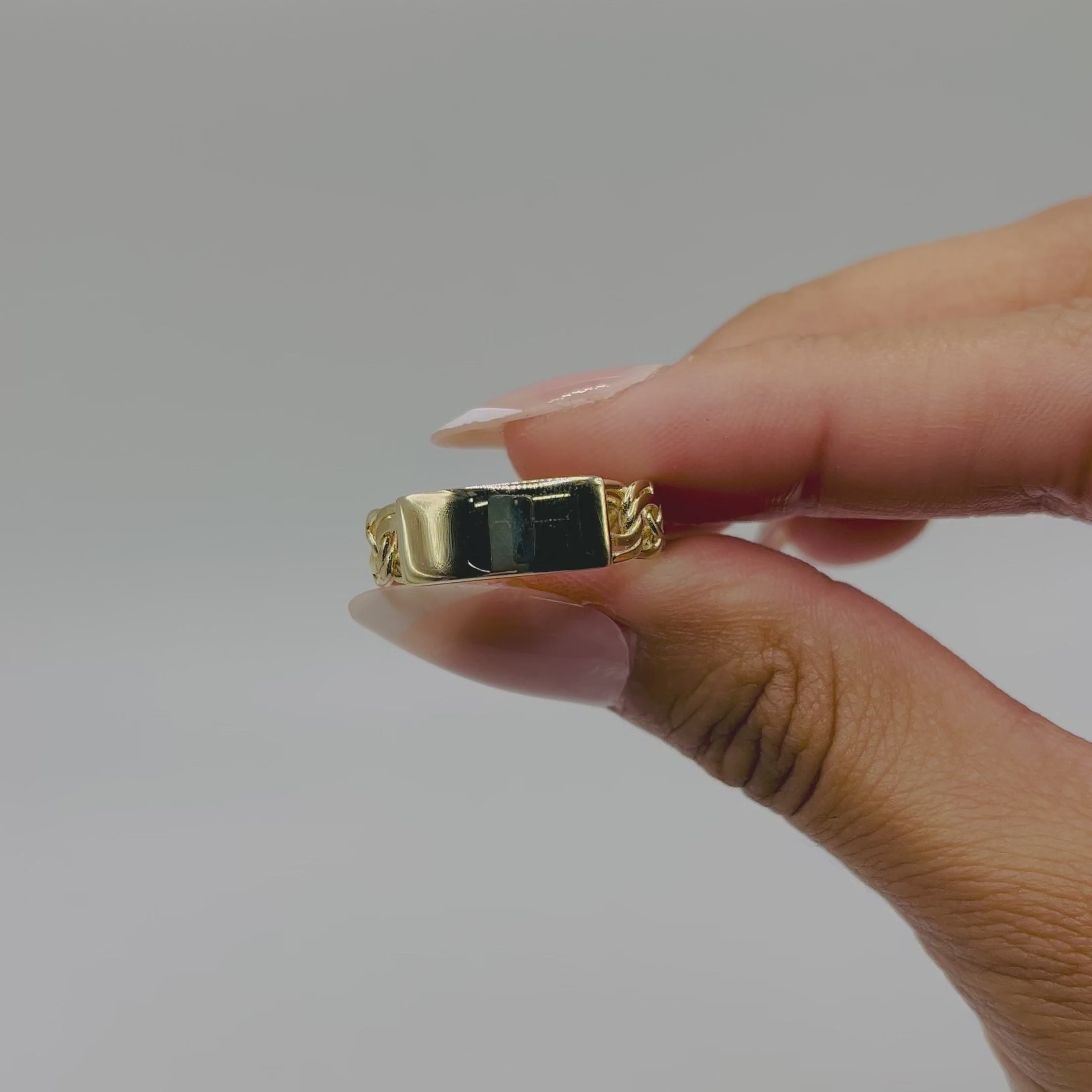 14k Gold Chino Link ID Ring – Candy Jewelers
