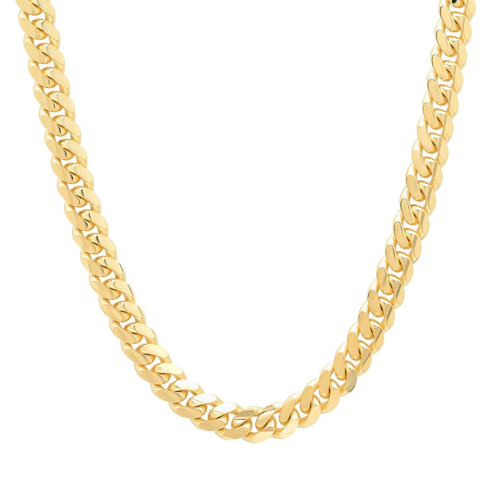 10K SOLID GOLD 30" 9MM MIAMI CUBAN CHAIN